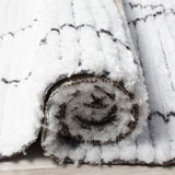 Alfombra Mystique 200x290 Blanco/ Gris