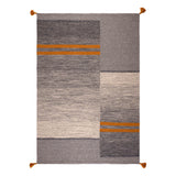Alfombra Handwoven Wool Lines 190X290 Gris/Amarillo