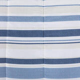 Plumon Rev Estam 2P Rayas Azul- Beige