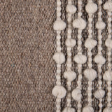 Alfombra Handwoven wool Tribal 240x340 Café