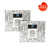 Pack 2 Sabanas Estampadas 1.5P Flores Gris