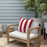 Cojin Deco Franjas 43X43 Rojo