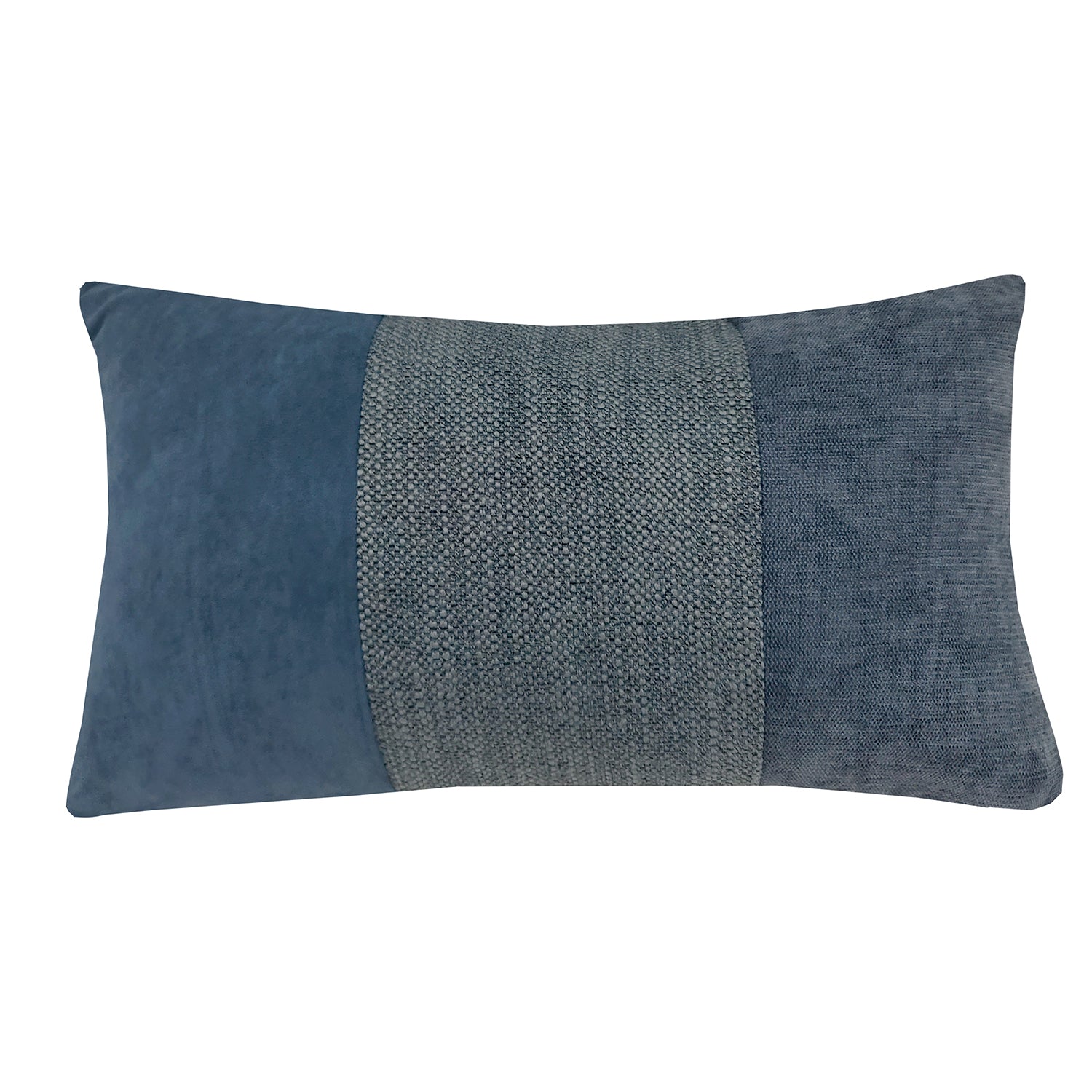 Cojin Patchwork  Rectangular Azul 30X50 DIB