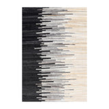 Alfombra Leather Patch Design 190X290 Negro/Gris/Beige