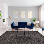 Alfombra Flokati 170X240 Negro DIB
