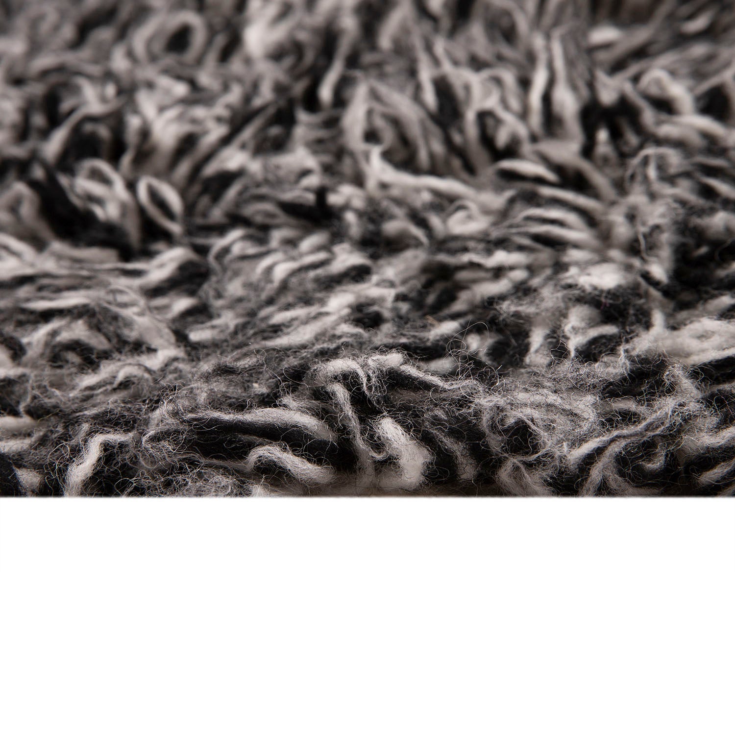 Alfombra Flokati 140X200 Negro DIB