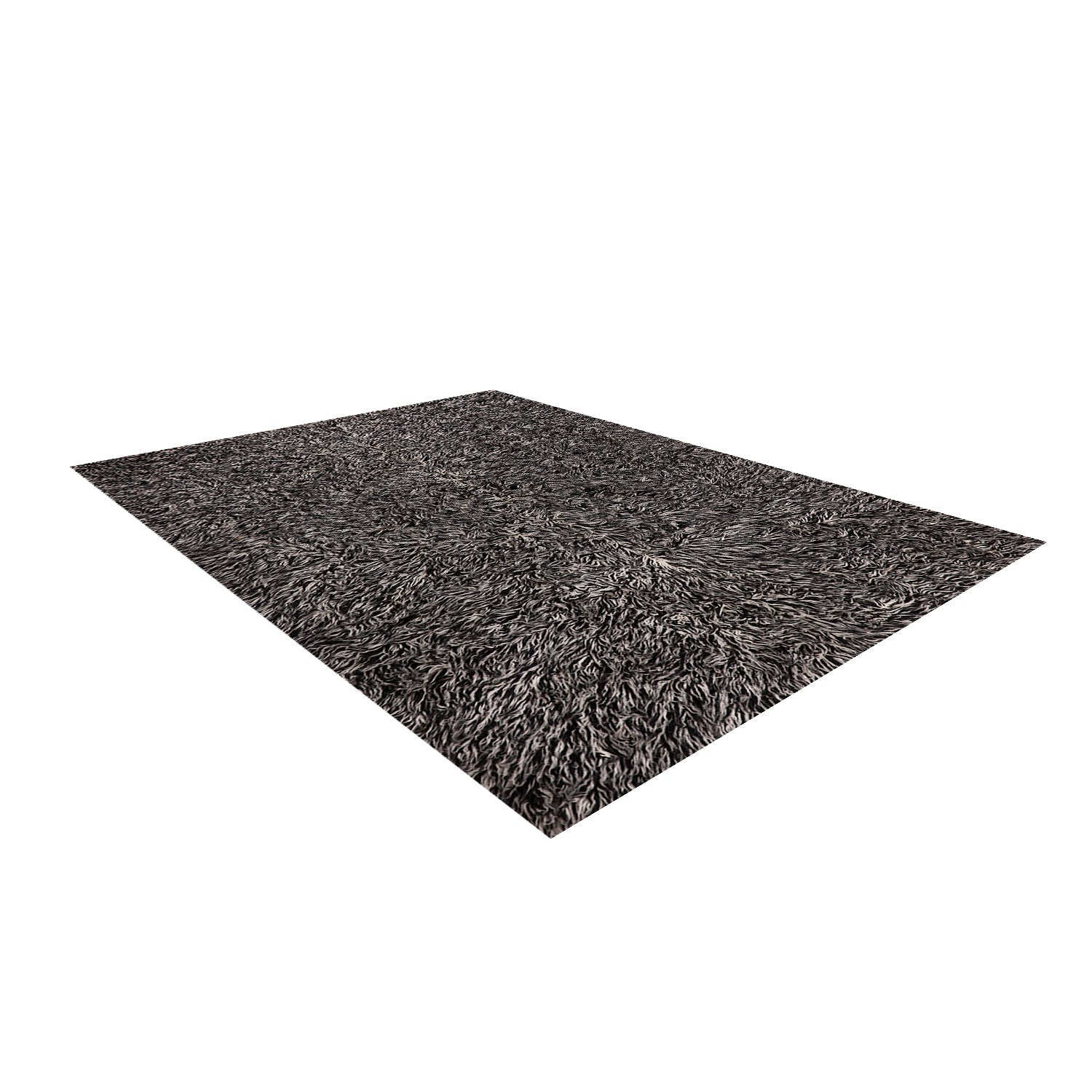 Alfombra Flokati 140X200 Negro DIB
