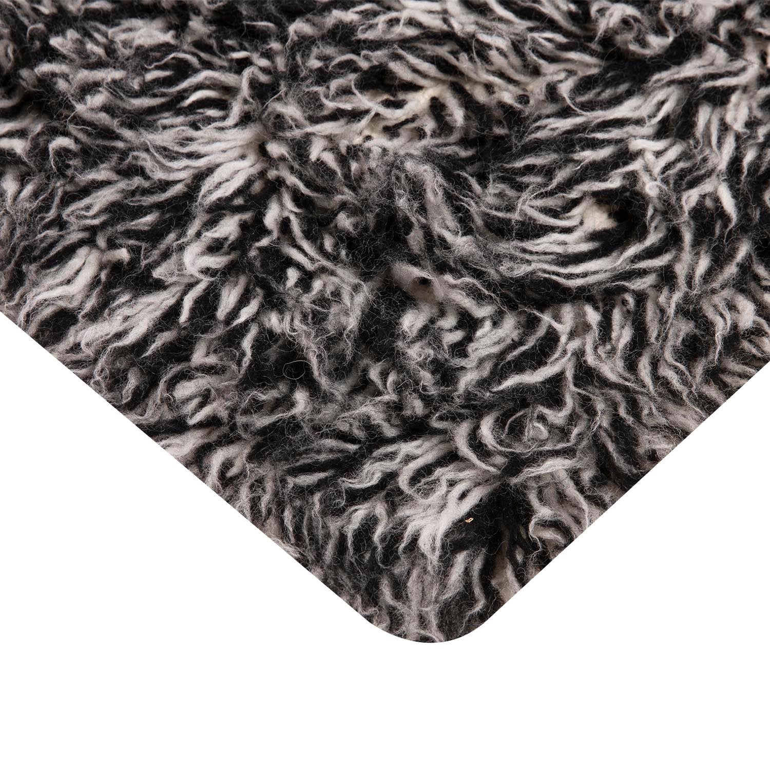 Alfombra Flokati 140X200 Negro DIB