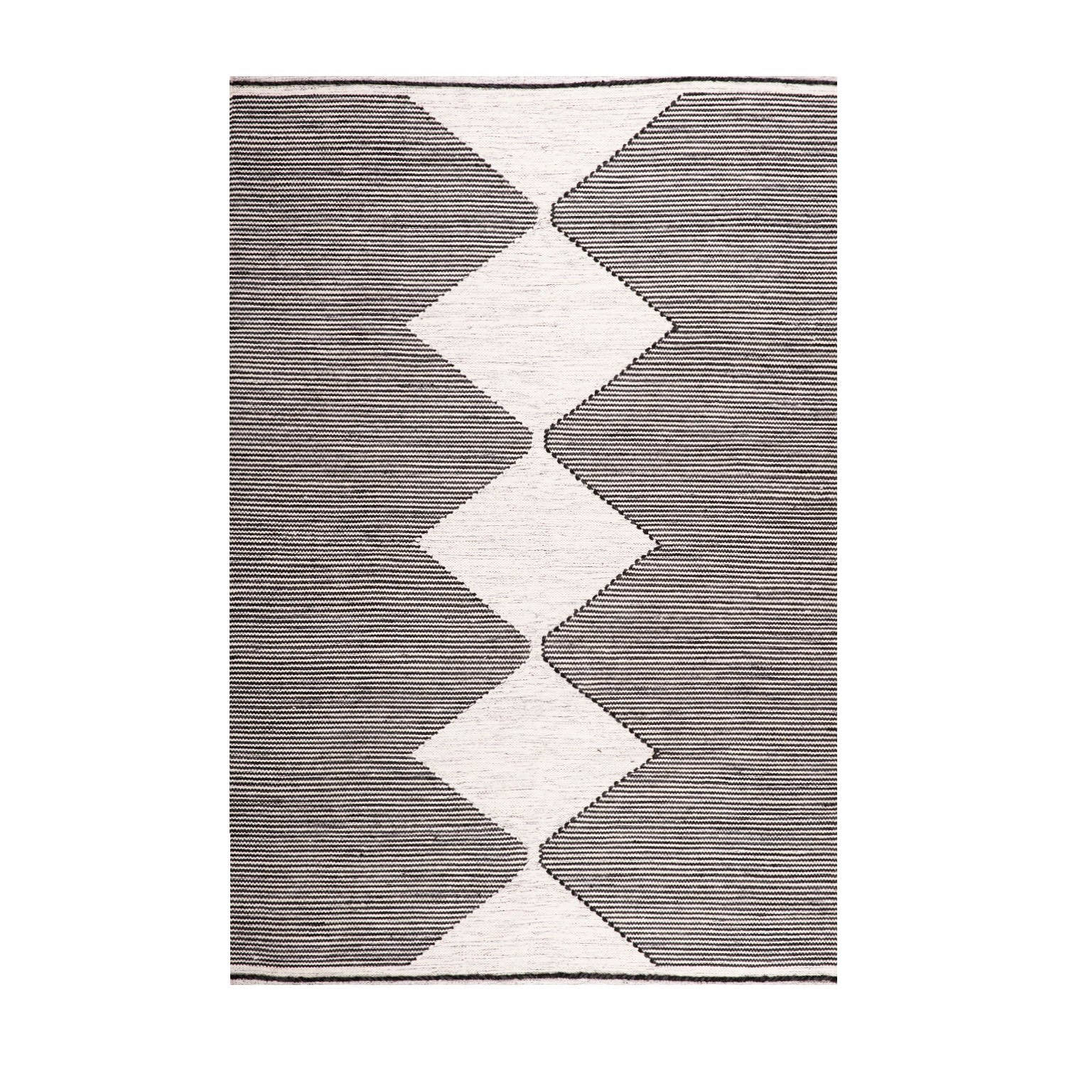 Alfombra Kelim Geo Design 160X230 Negro DIB