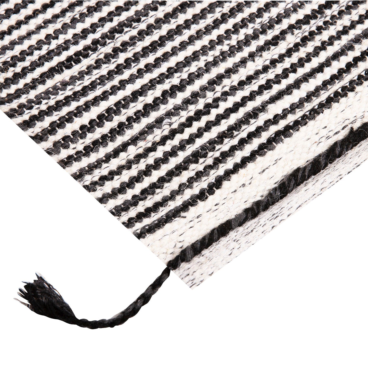 Alfombra Kelim Geo Design 160X230 Negro DIB