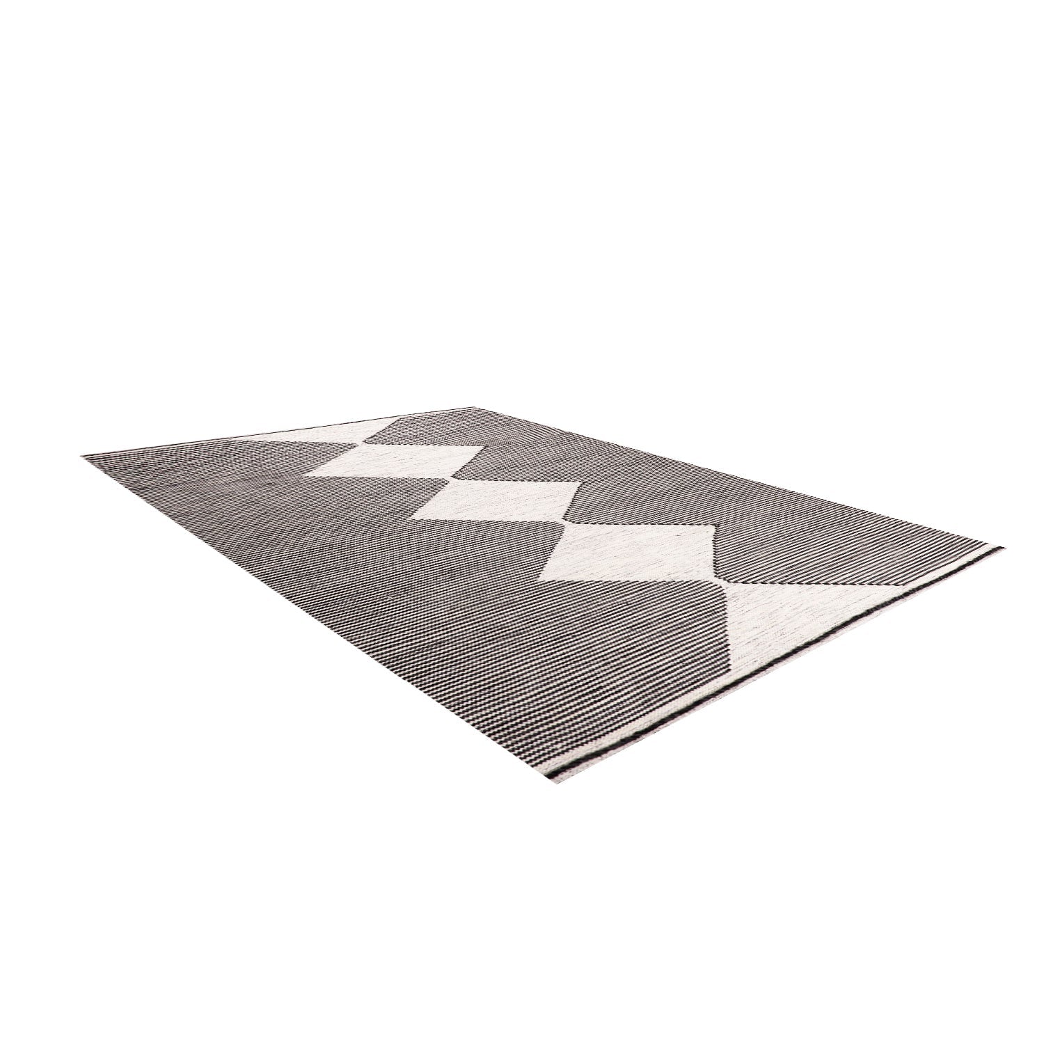 Alfombra Kelim Geo Design 160X230 Negro DIB