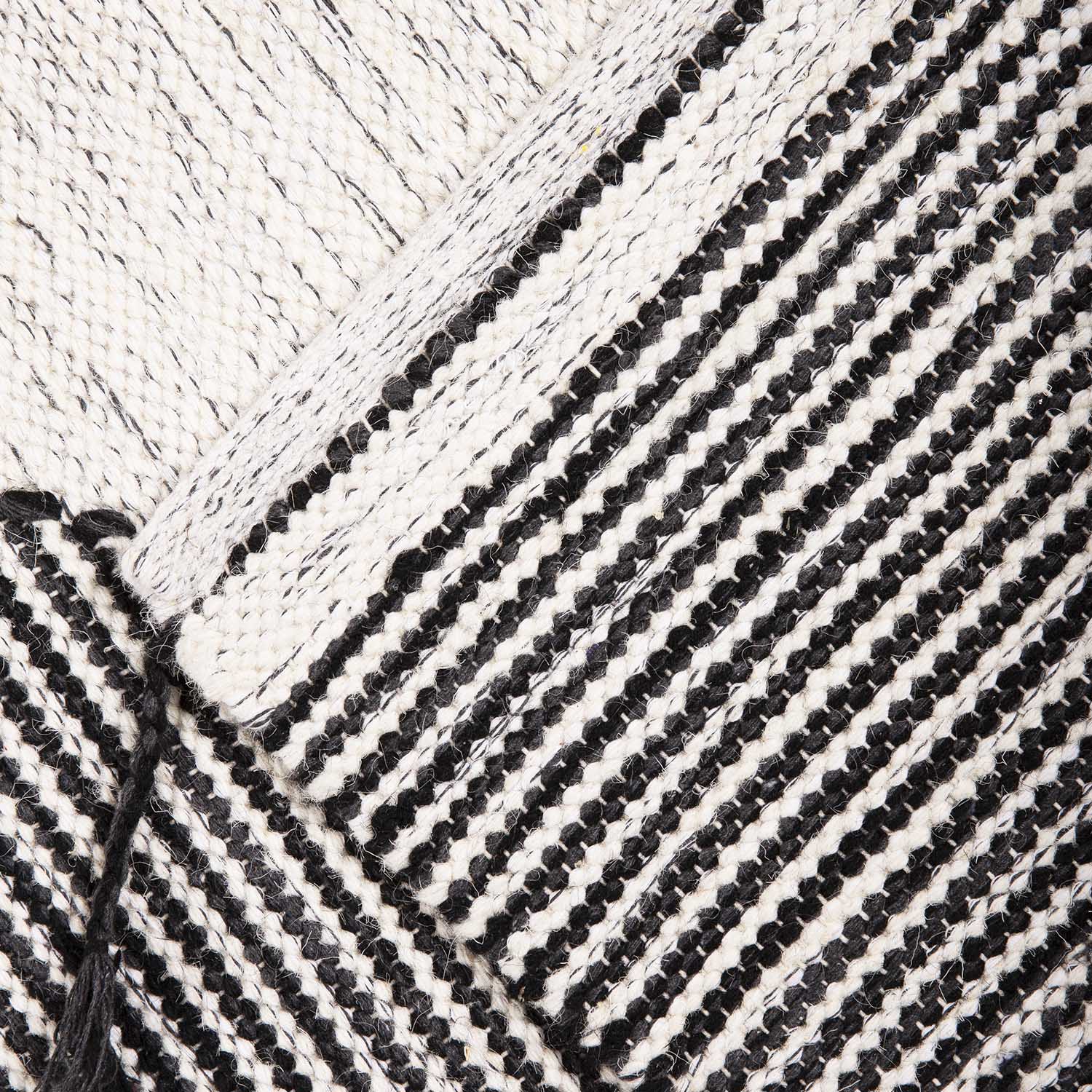 Alfombra Kelim Geo Design 160X230 Negro DIB