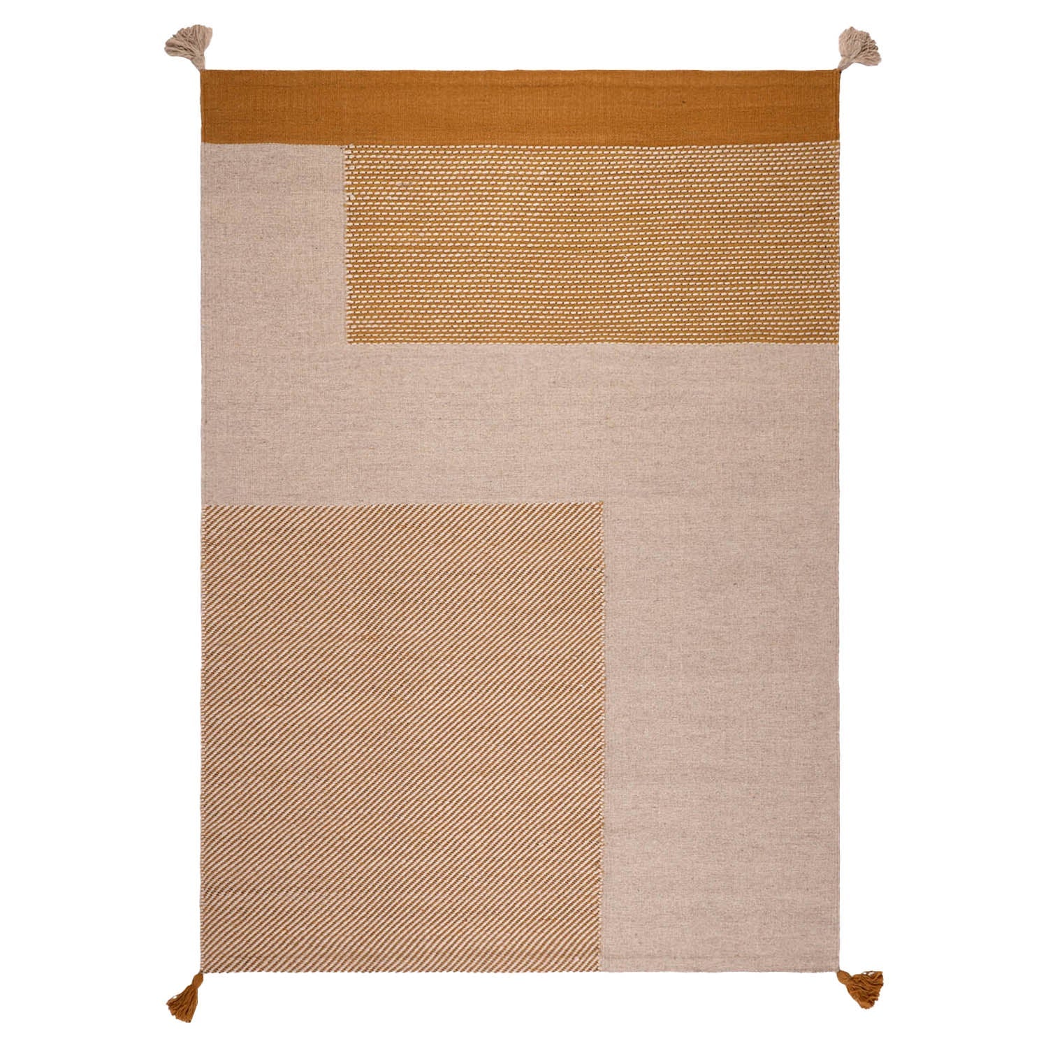 Alfombra Handwoven Wool 190X290 Gris/Amarillo DIB