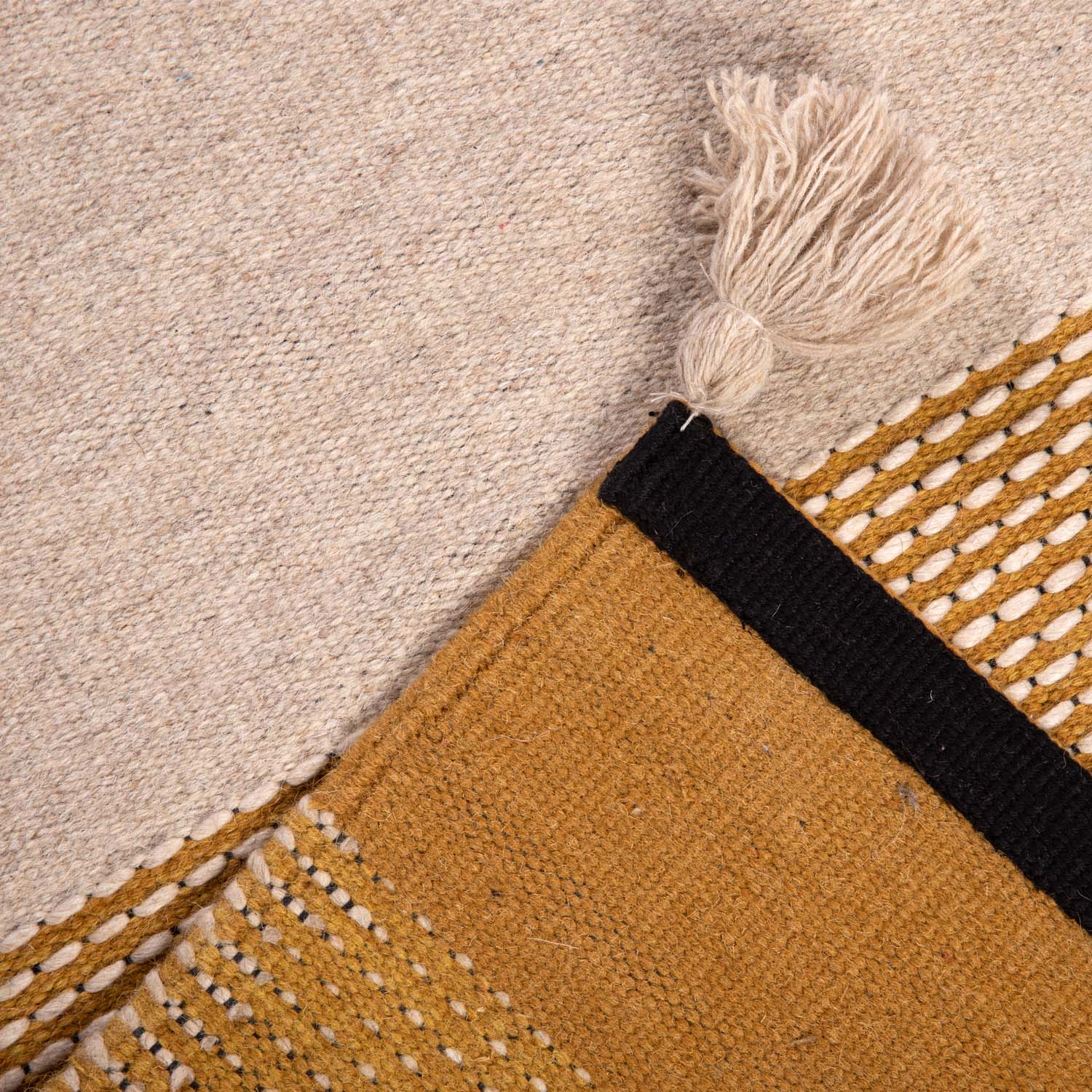 Alfombra Handwoven Wool 190X290 Gris/Amarillo DIB