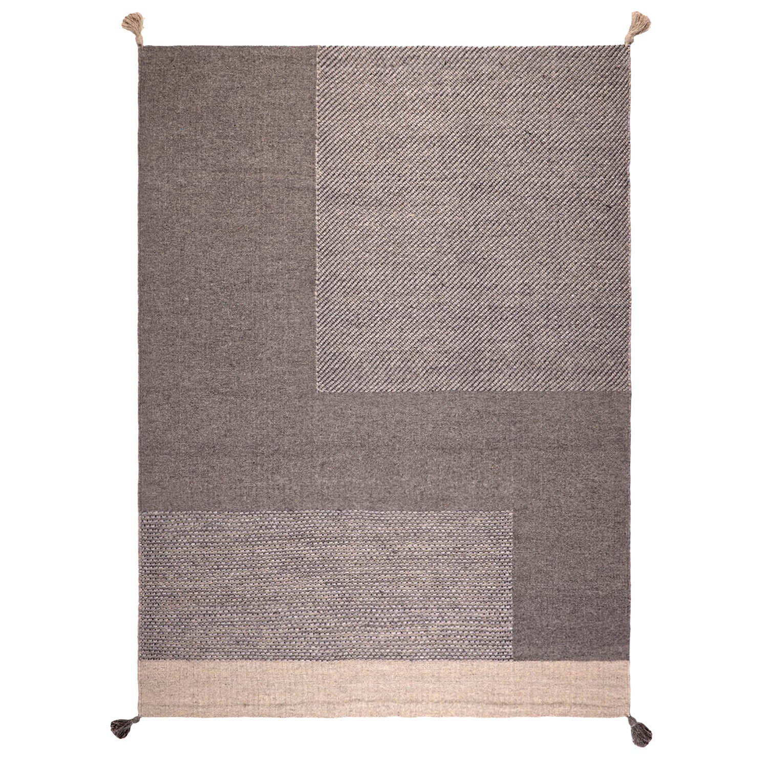 Alfombra Handwoven Wool 190X290 Gris DIB