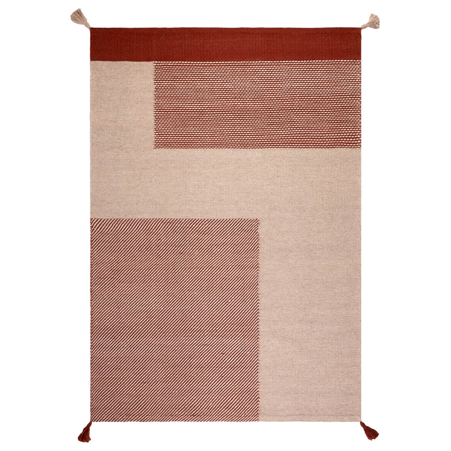 Alfombra Handwoven Wool 190X290 Terracota DIB