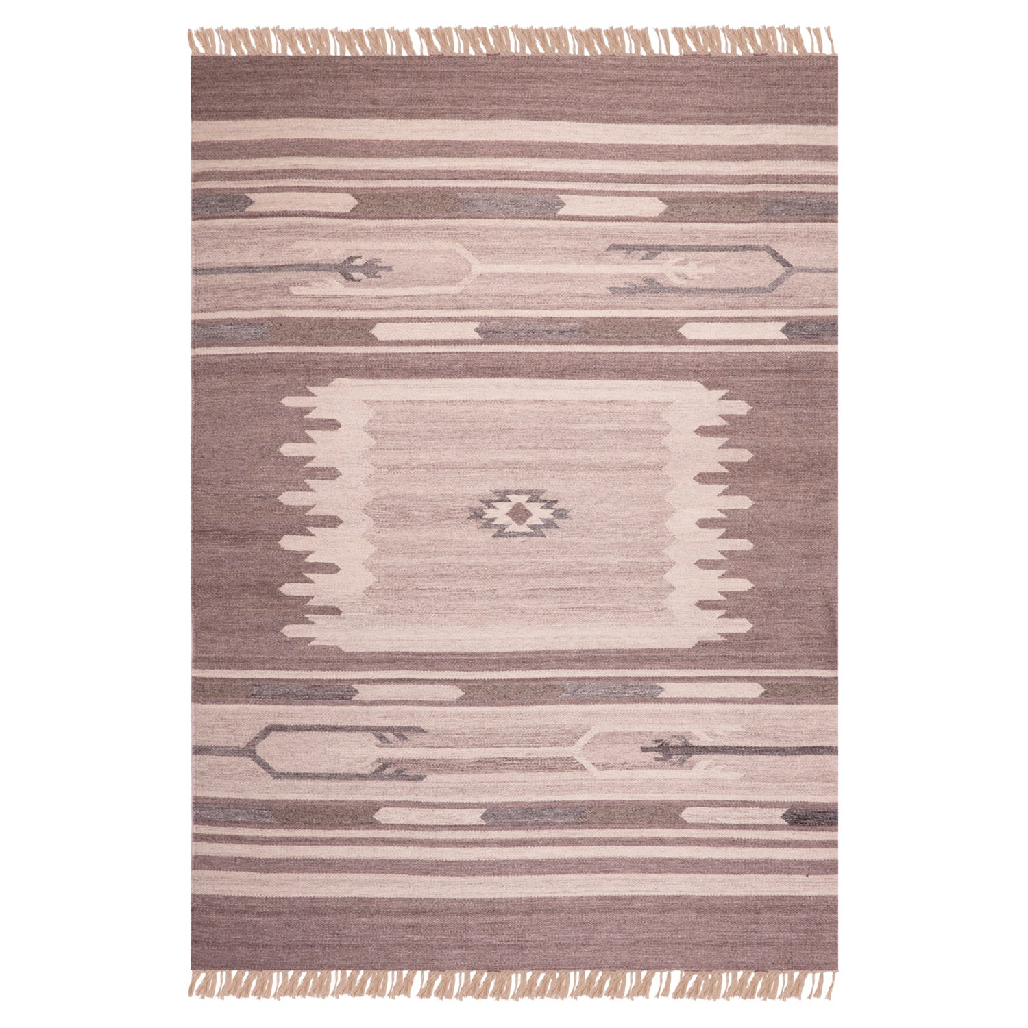Alfombra Handwoven Eco Ethnic 160X230 Taupe 200201 DIB