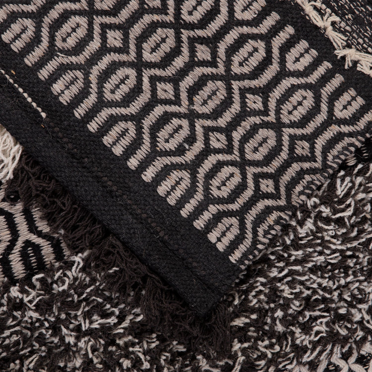 Alfombra Handwoven Wool Co 160X230 Negro/Gris DIB