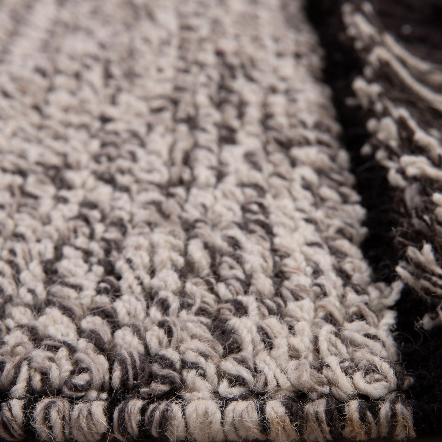 Alfombra Handwoven Wool 200X290 Negro/Gris DIB