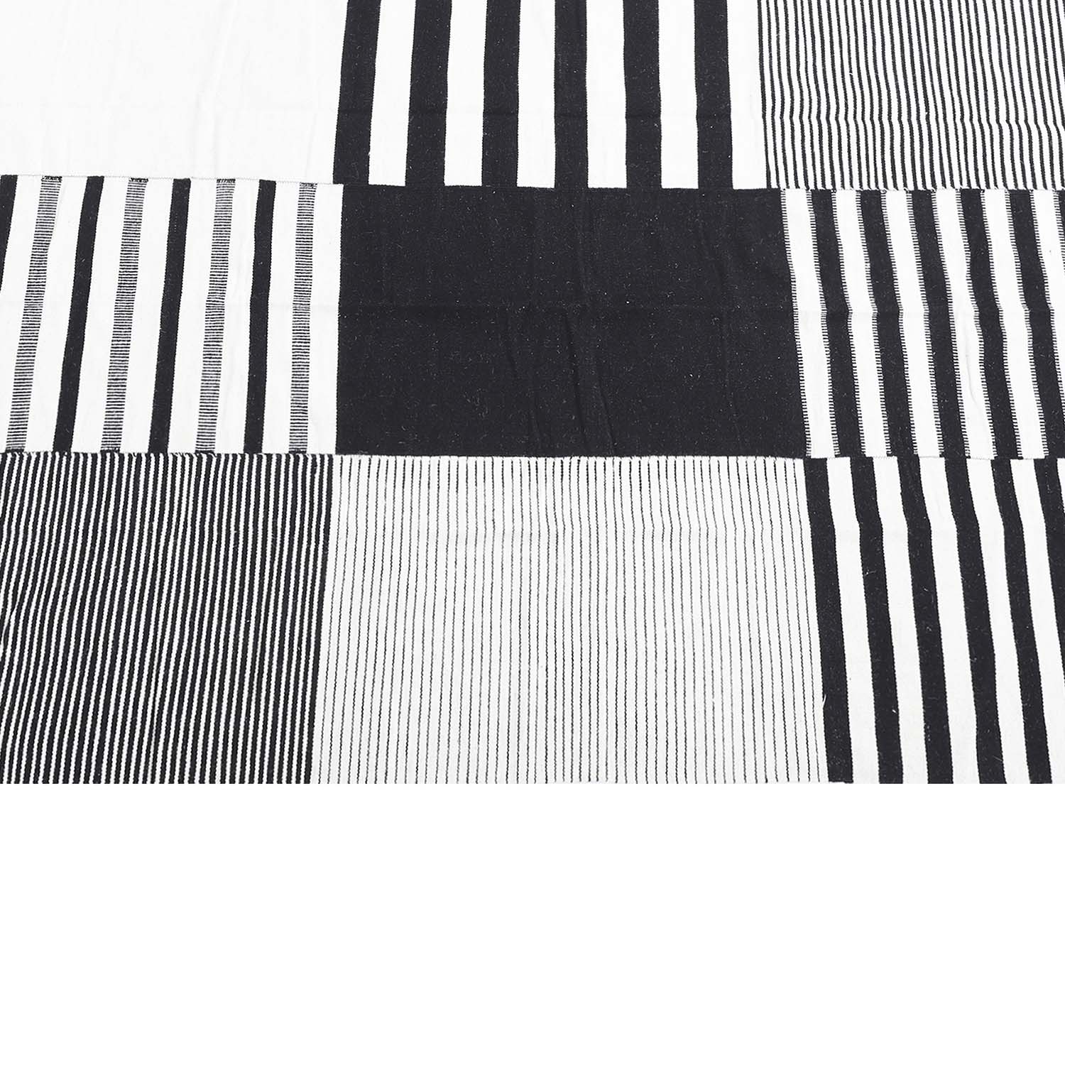 Alfombra Handwoven Rustic 160X230 Blanco/Negro DIB