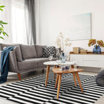 Alfombra Handwoven Rustic 160X230 Negro/Blanco DIB