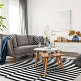 Alfombra Handwoven Rustic 190X290 Negro/Blanco DIB