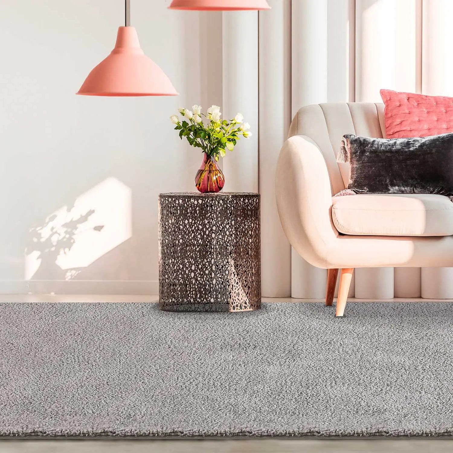 Alfombra Shaggy Colors 133X180 Gris DIB