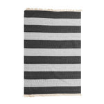 Alfombra Natural Stripe 160X230 Negro 252893 DIB
