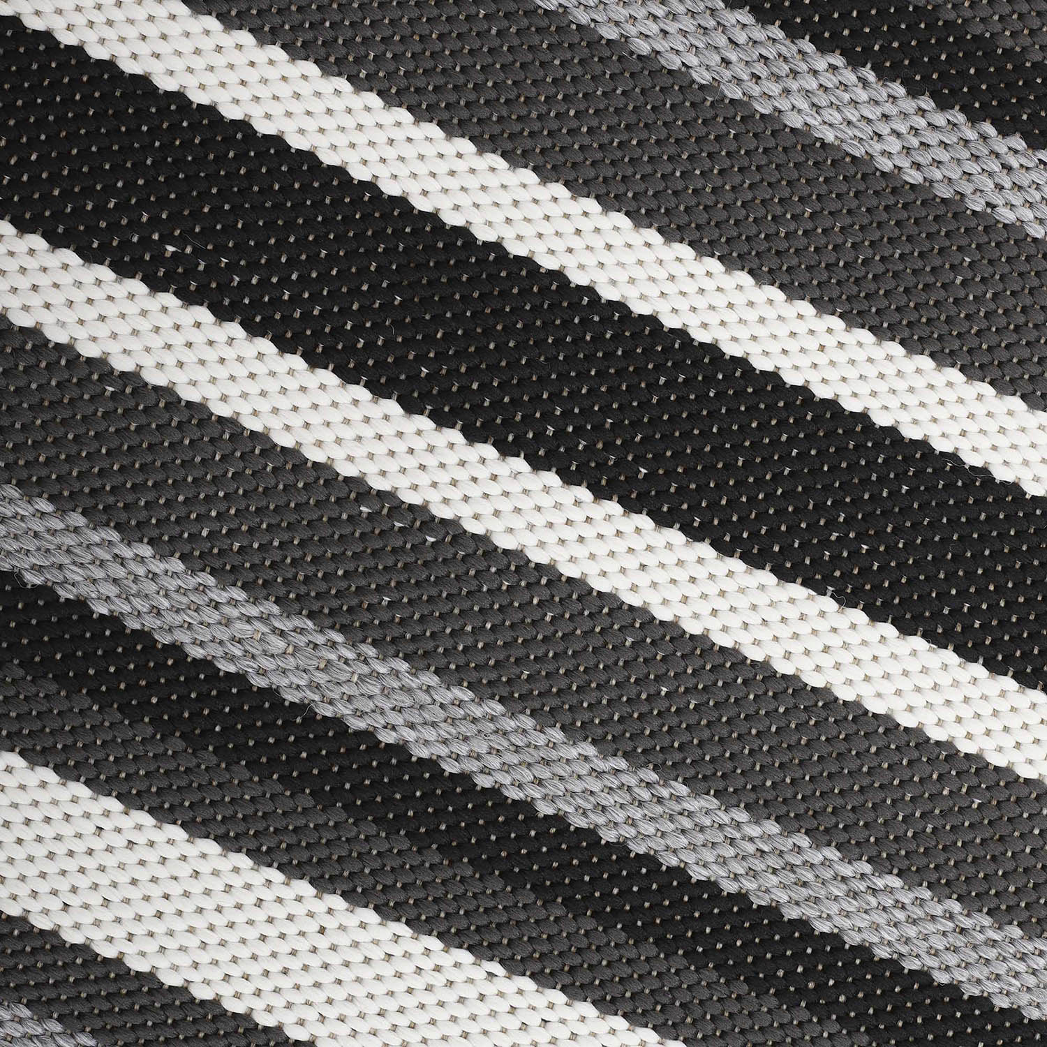 Alfombra Natural Stripe 160X230 Negro 252893 DIB