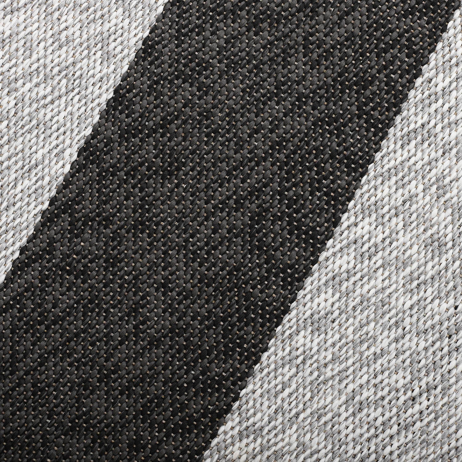 Alfombra Natural Stripe 160X230 Negro 252893 DIB