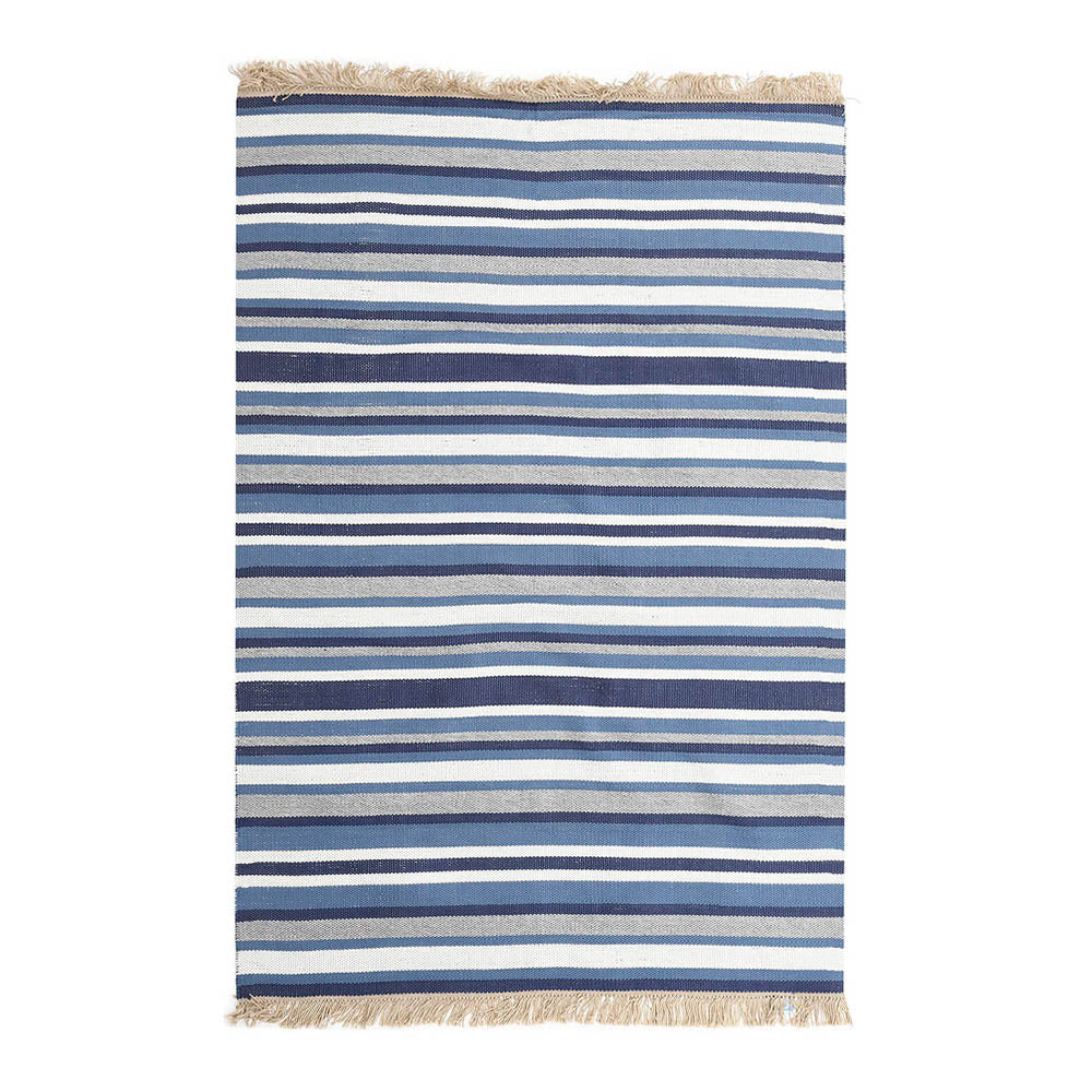 Alfombra Natural Stripe 190X290 Azul 252891 DIB