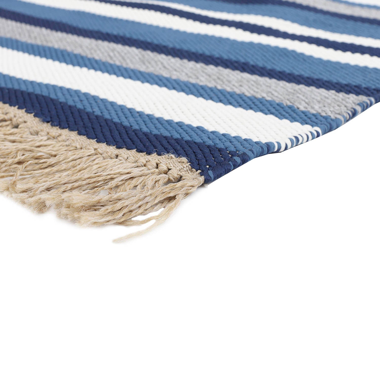 Alfombra Natural Stripe 190X290 Azul 252891 DIB
