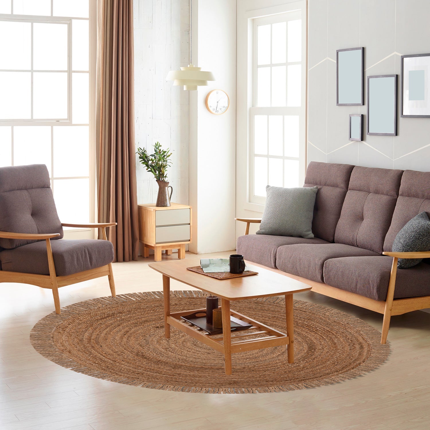 Alfombra Yute Round Collection 150X150 199 N DIB