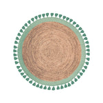 Alfombra de Yute Redonda Malibú Aqua 150x150cm DIB