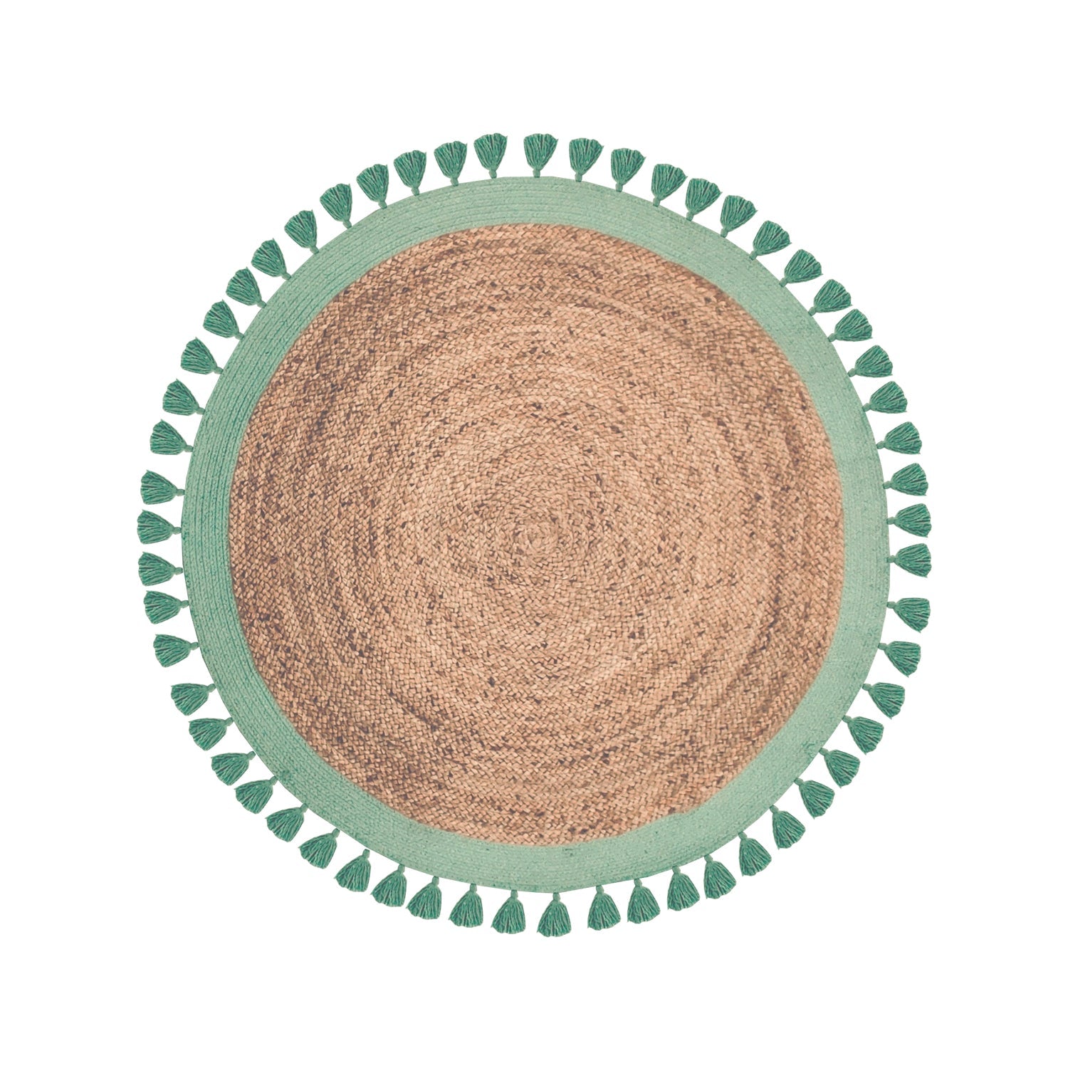 Alfombra de Yute Redonda Malibú Aqua 150x150cm DIB