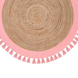 Alfombra de Yute Redonda Malibú Rosa 150x150cm DIB