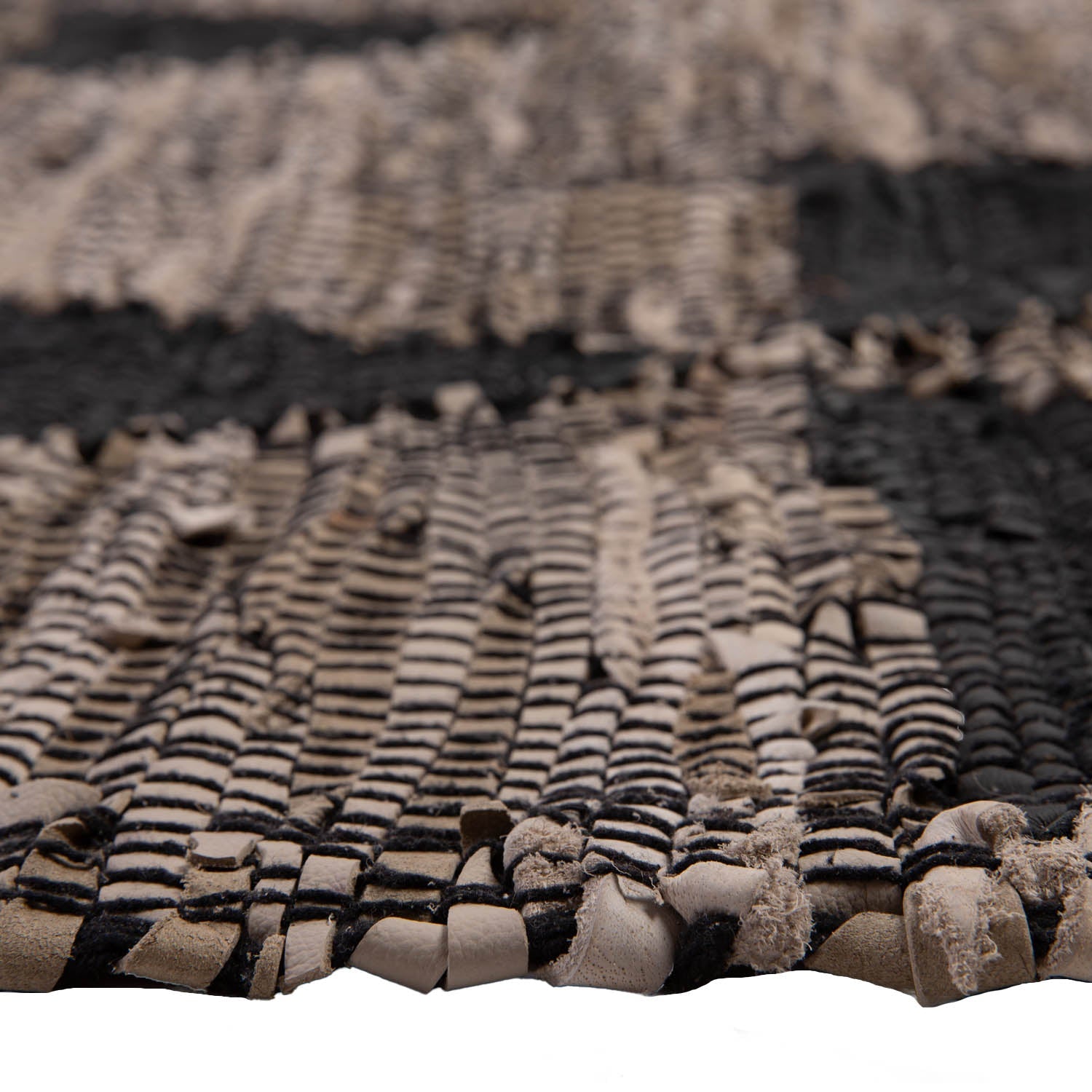 Alfombra Natural Leather Mix 120X170 Café DIB