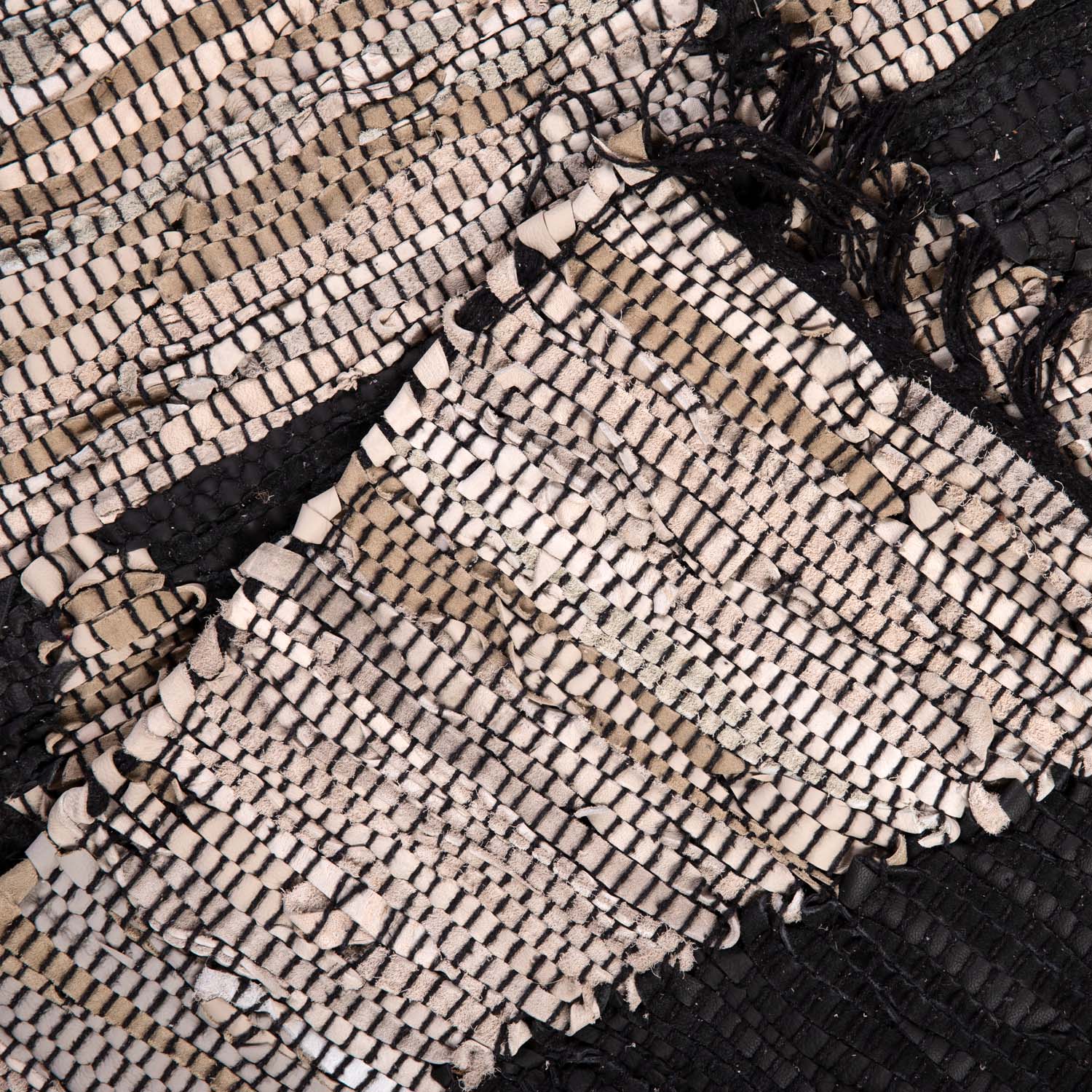 Alfombra Natural Leather Mix 120X170 Café DIB