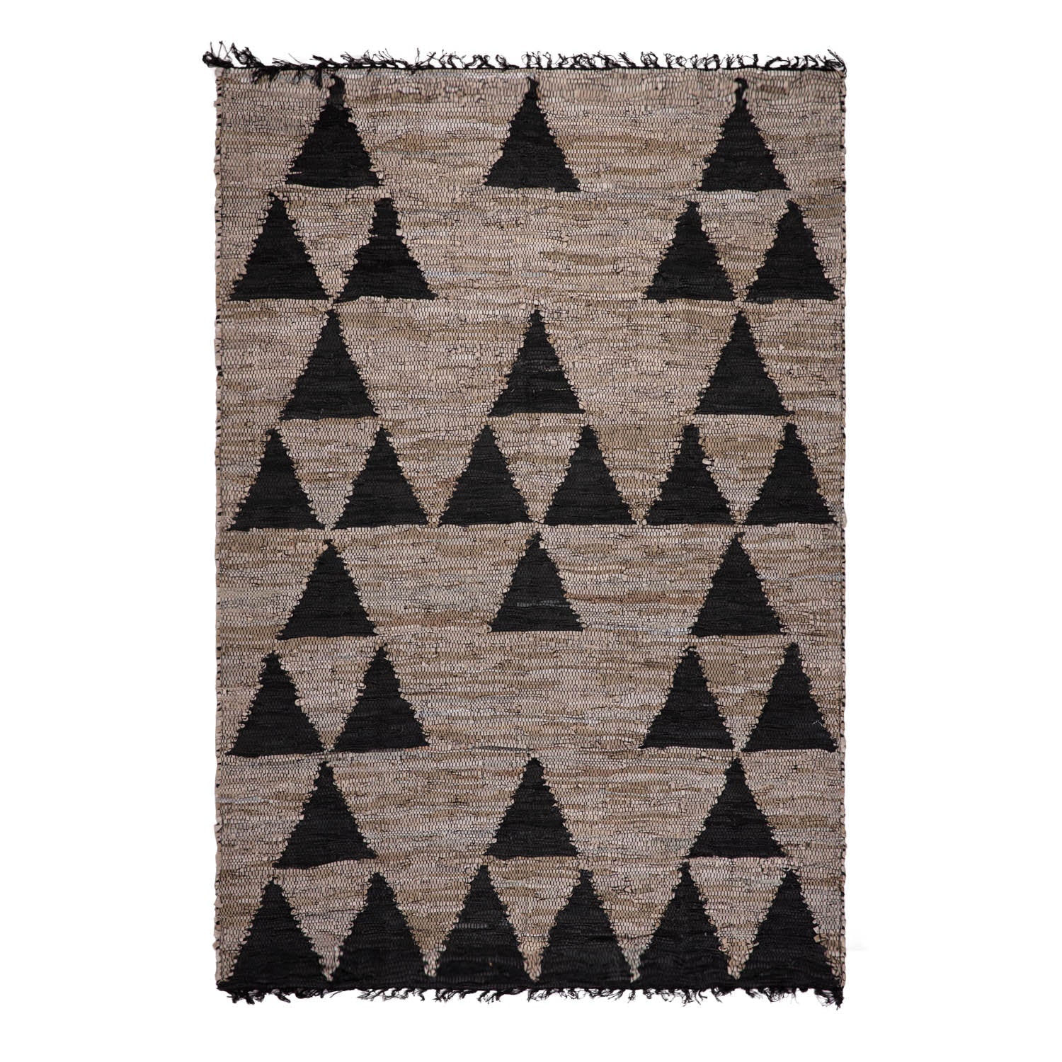 Alfombra Natural Leather Mix 160X230 619 Charcoal DIB