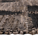 Alfombra Natural Leather Mix 160X230 619 Charcoal DIB