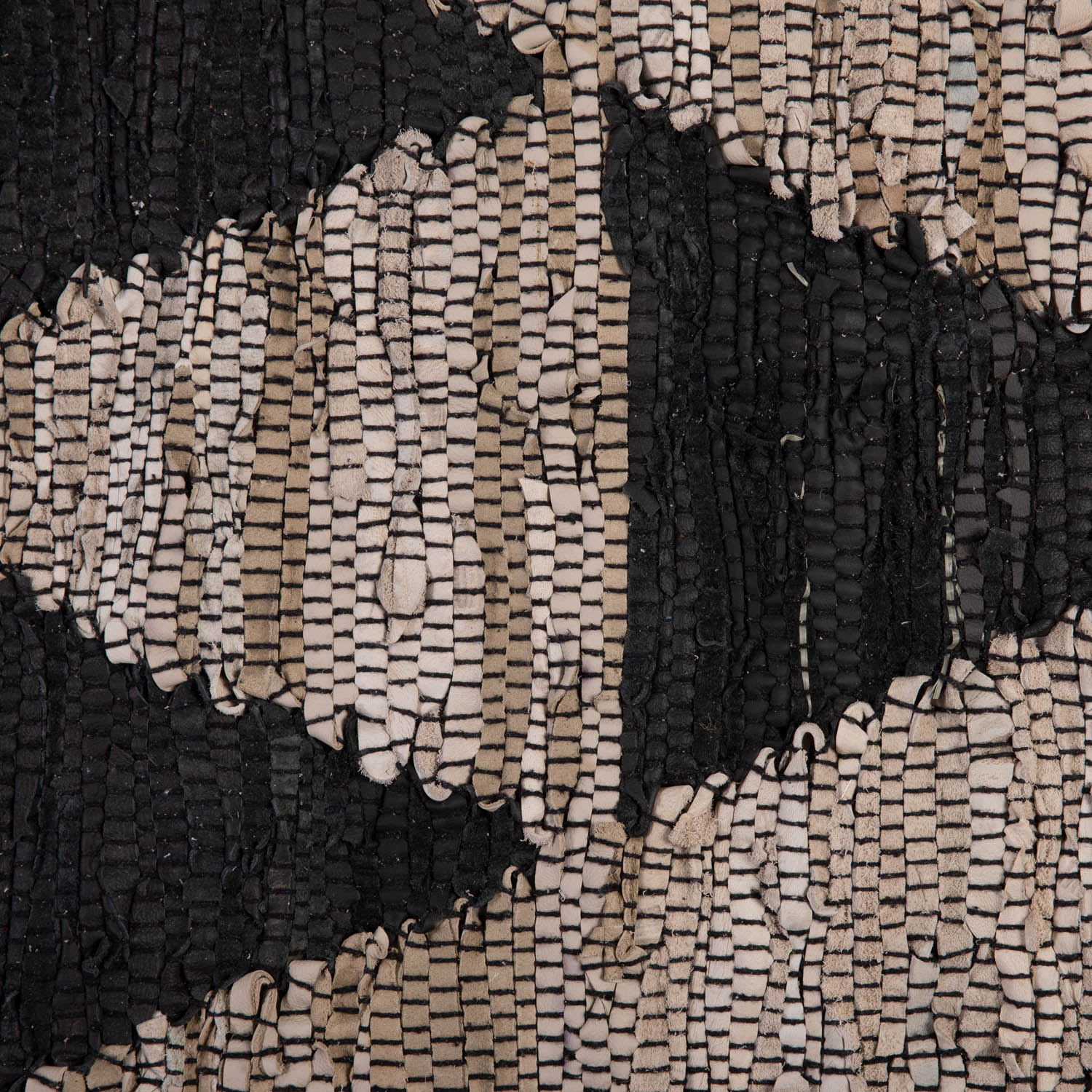 Alfombra Natural Leather Mix 160X230 619 Charcoal DIB