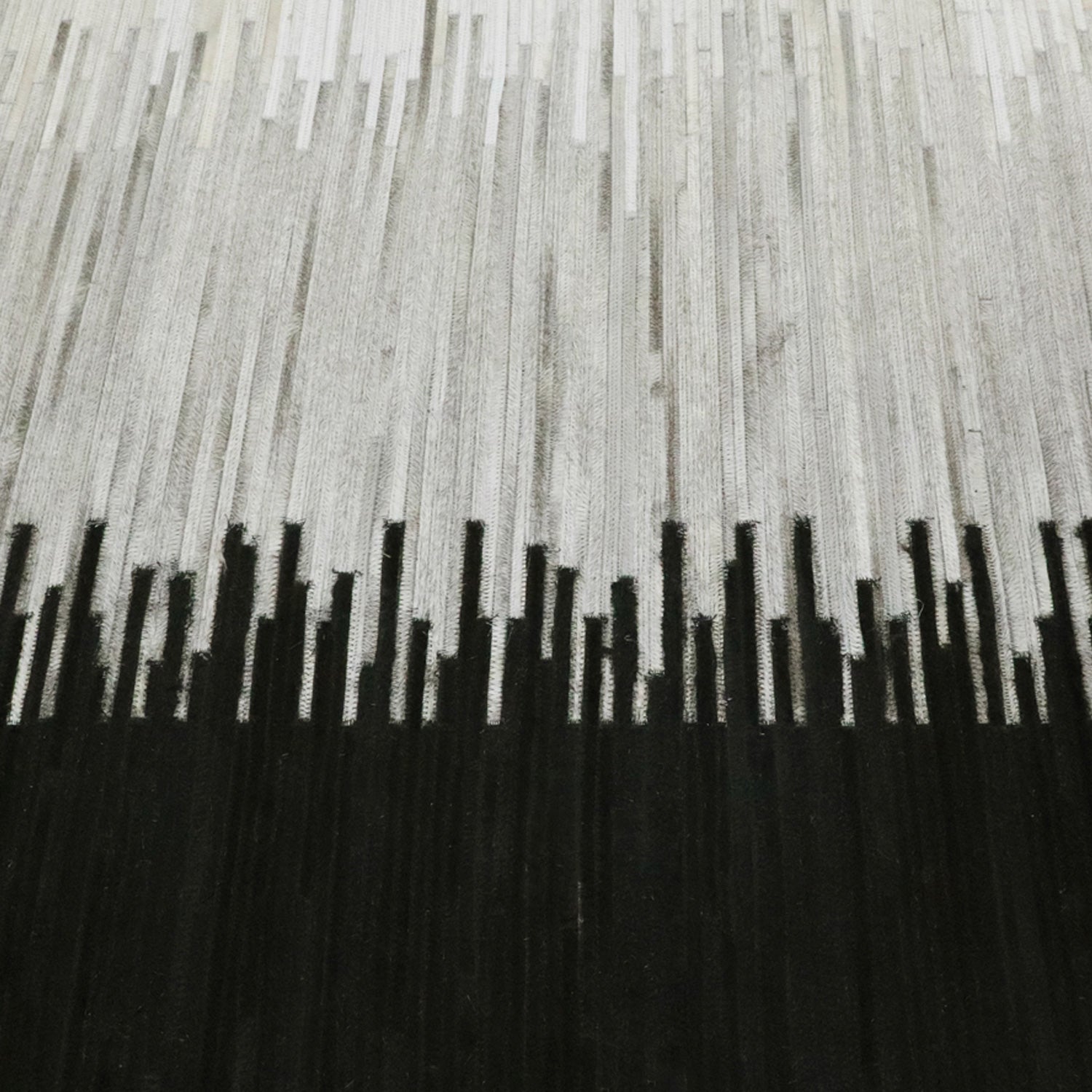 Alfombra Leather Patch Design 160X230 Negro/Gris/Beige DIB