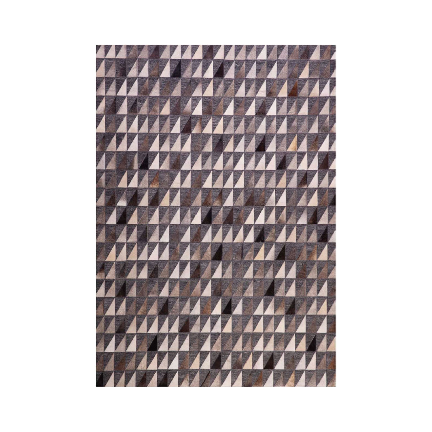 Alfombra Natural Leather Design 160X230 Café/Gris DIB