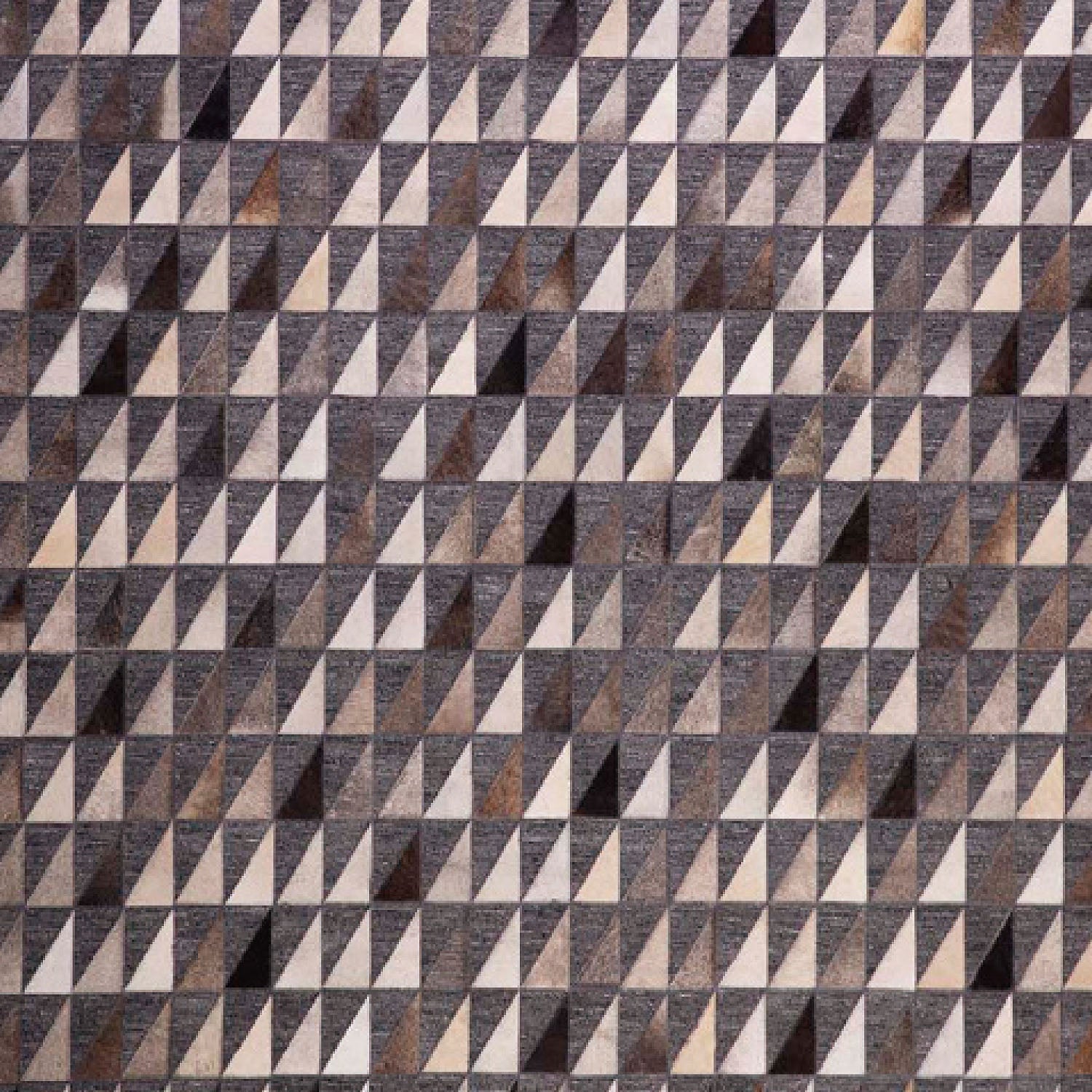 Alfombra Natural Leather Design 160X230 Café/Gris DIB