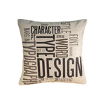 Cojin Lino Look Urban 45X45 Letters Hebra