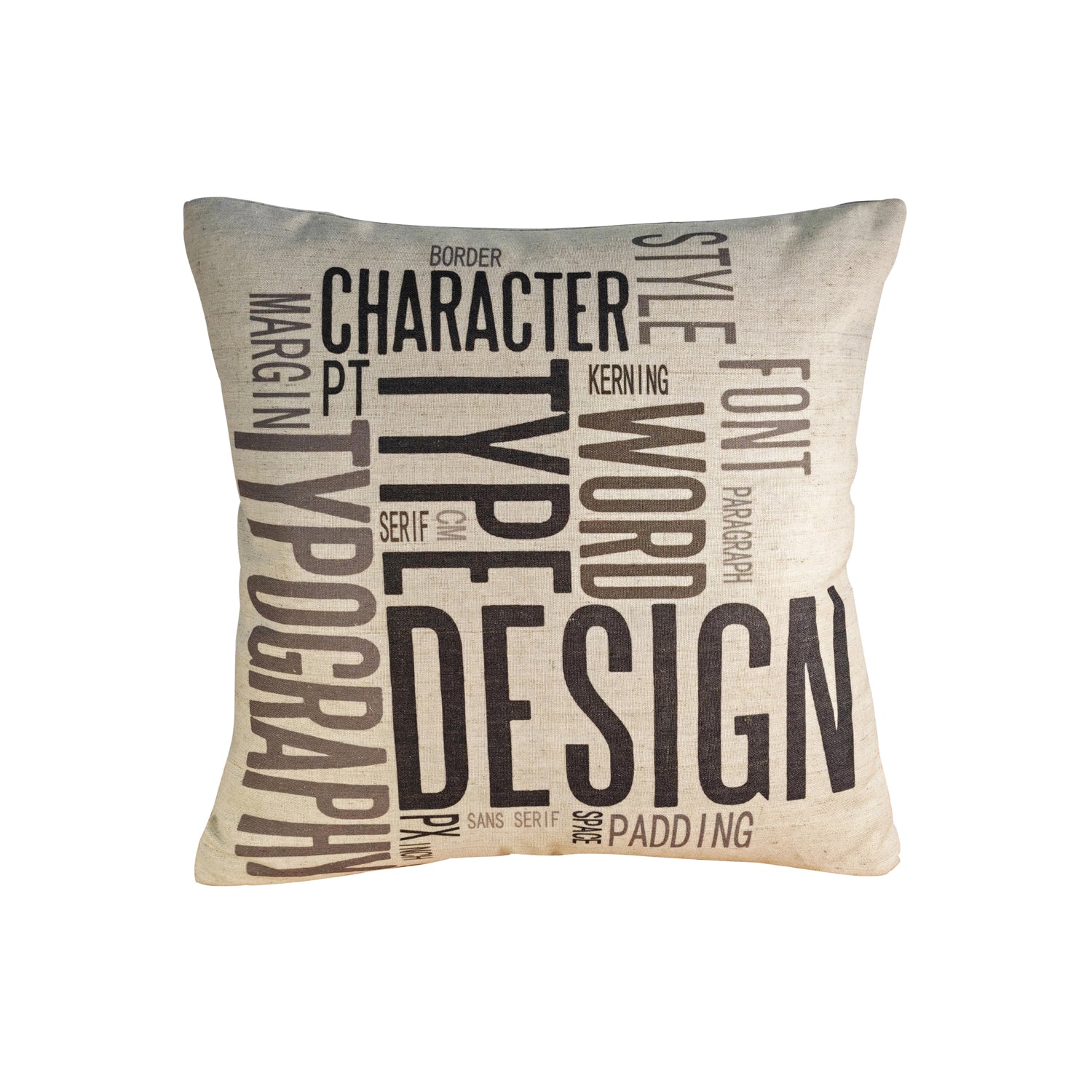 Cojin Lino Look Urban 45X45 Letters Hebra