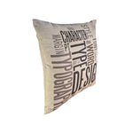 Cojin Lino Look Urban 45X45 Letters Hebra