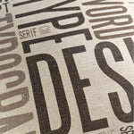 Cojin Lino Look Urban 45X45 Letters Hebra