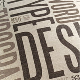 Cojin Lino Look Urban 45X45 Letters Hebra