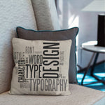 Cojin Lino Look Urban 45X45 Letters Hebra